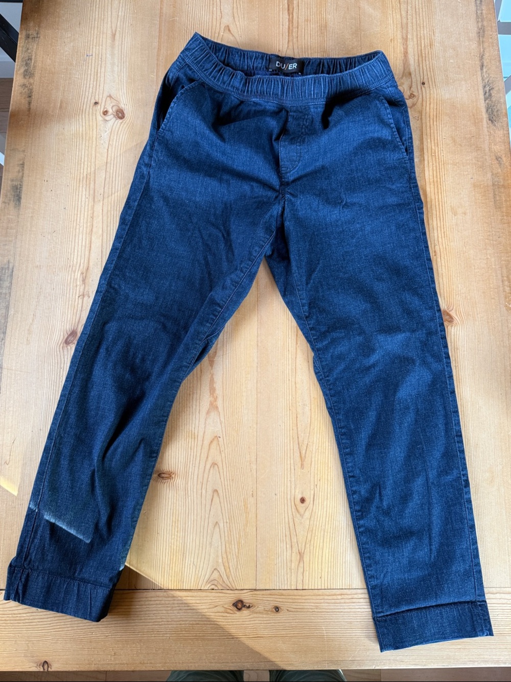 DU/ER Men’s Dark Blue Stretch Denim Jogger Pants